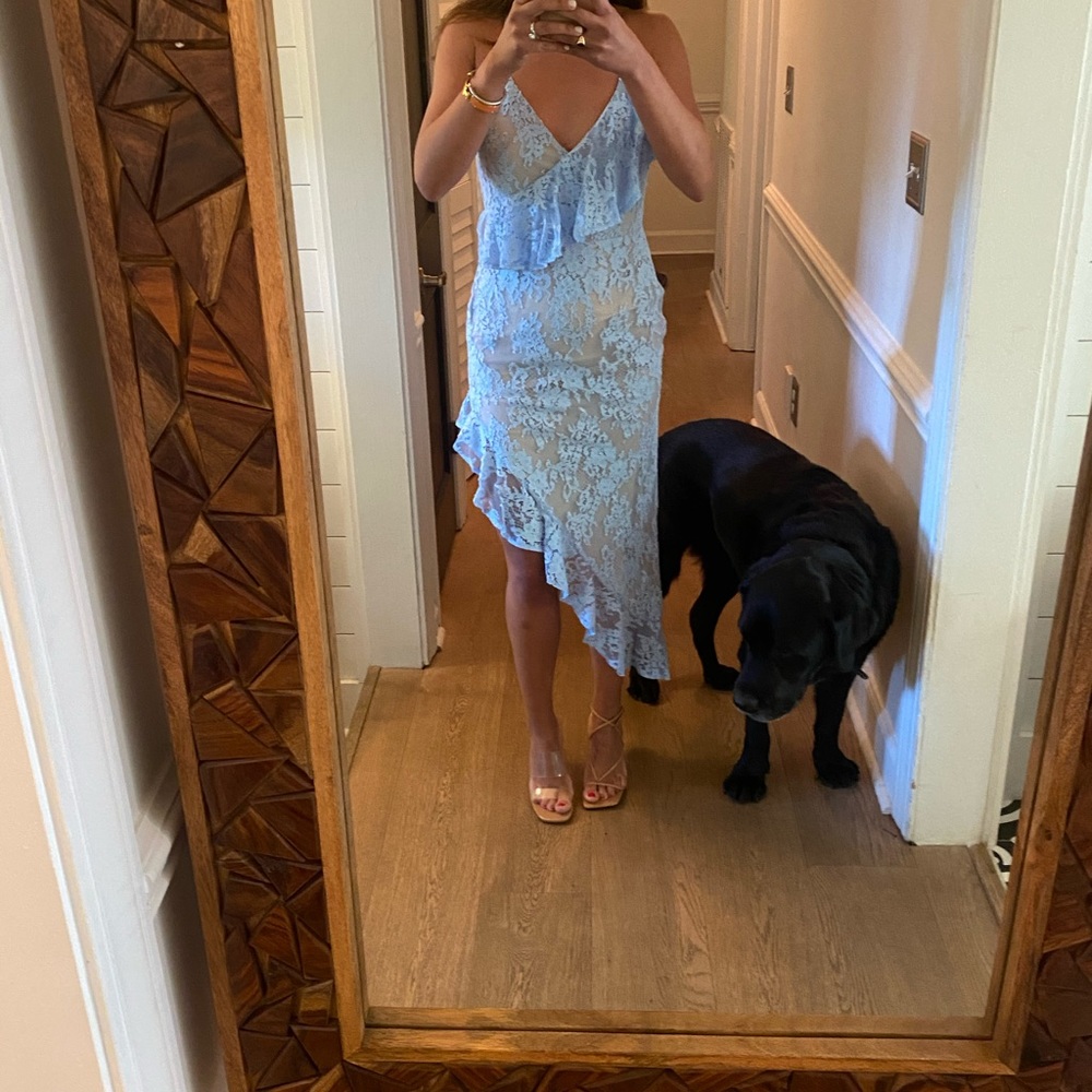 NBD midi dress in ice blue